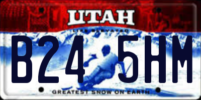 UT license plate B245HM