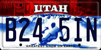 UT license plate B245IN