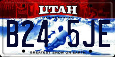 UT license plate B245JE