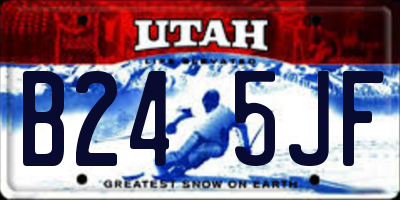 UT license plate B245JF