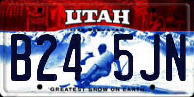 UT license plate B245JN