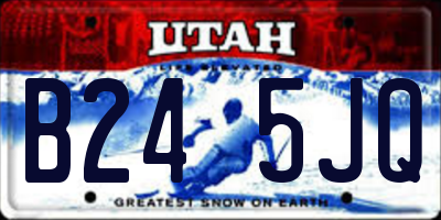 UT license plate B245JQ