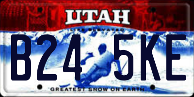 UT license plate B245KE