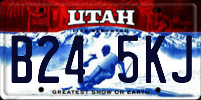 UT license plate B245KJ