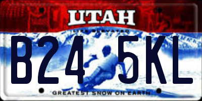 UT license plate B245KL