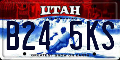UT license plate B245KS