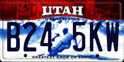 UT license plate B245KW