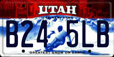 UT license plate B245LB