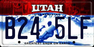 UT license plate B245LF