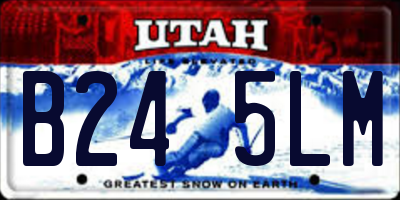 UT license plate B245LM