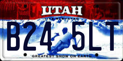 UT license plate B245LT
