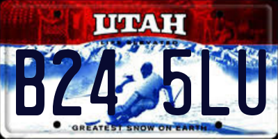 UT license plate B245LU