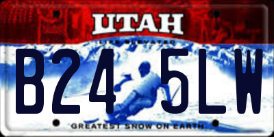 UT license plate B245LW