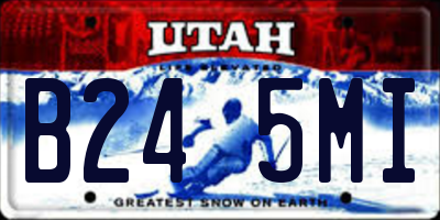 UT license plate B245MI