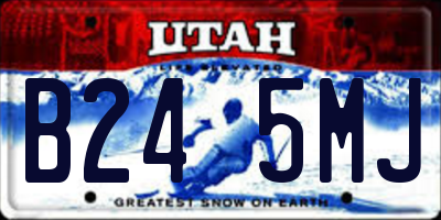 UT license plate B245MJ