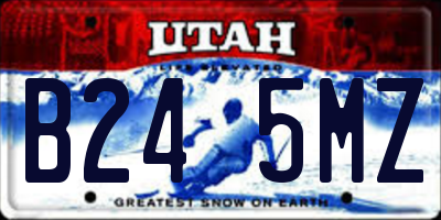 UT license plate B245MZ