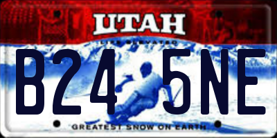 UT license plate B245NE