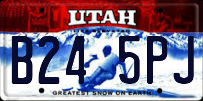 UT license plate B245PJ