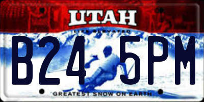 UT license plate B245PM