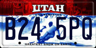 UT license plate B245PQ