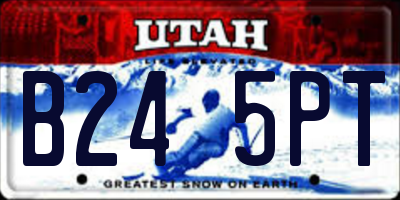UT license plate B245PT