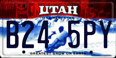 UT license plate B245PY