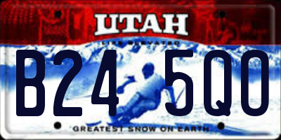 UT license plate B245QO