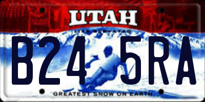 UT license plate B245RA