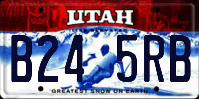 UT license plate B245RB