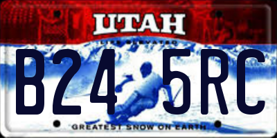 UT license plate B245RC
