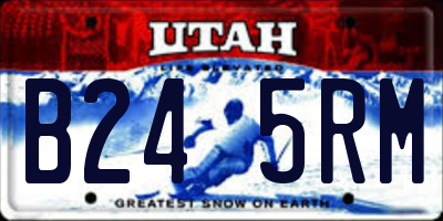 UT license plate B245RM