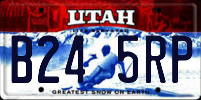 UT license plate B245RP