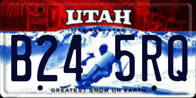 UT license plate B245RQ
