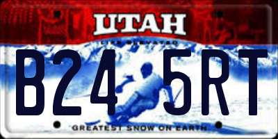 UT license plate B245RT