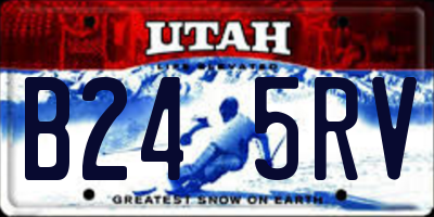UT license plate B245RV