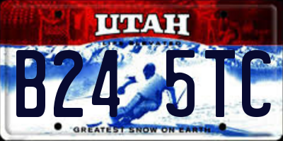 UT license plate B245TC