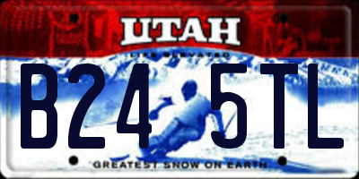 UT license plate B245TL