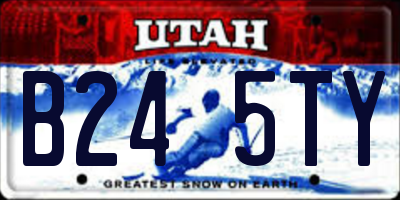 UT license plate B245TY