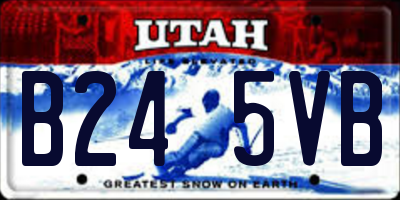 UT license plate B245VB
