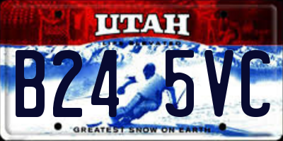 UT license plate B245VC