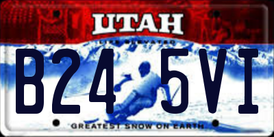 UT license plate B245VI