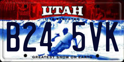 UT license plate B245VK