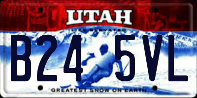 UT license plate B245VL
