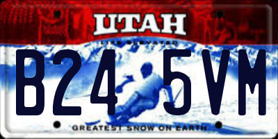UT license plate B245VM