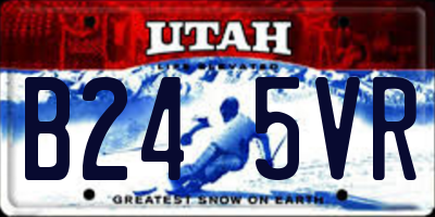 UT license plate B245VR