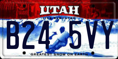 UT license plate B245VY