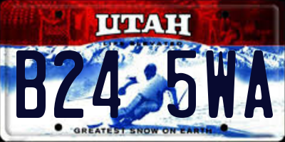 UT license plate B245WA