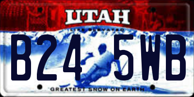 UT license plate B245WB