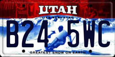 UT license plate B245WC