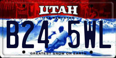 UT license plate B245WL